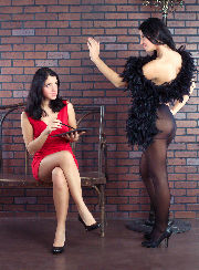 Model and her angel-wizard