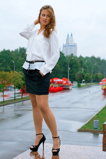 Anya Bo, summer dull day in Moscow