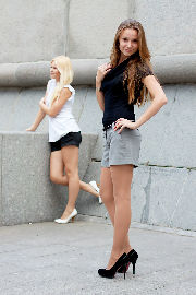 Olya and Alena, Patriarshiy bridge, Moscow, Russia <a href='/?p=albums&gallery=pantyhose&image=6510090977'>☰</a>