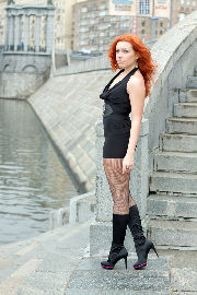 Toma, fishnet pantyhose, Moscow river embankment <a href='/?p=albums&gallery=boots&image=6548022041'>☰</a>
